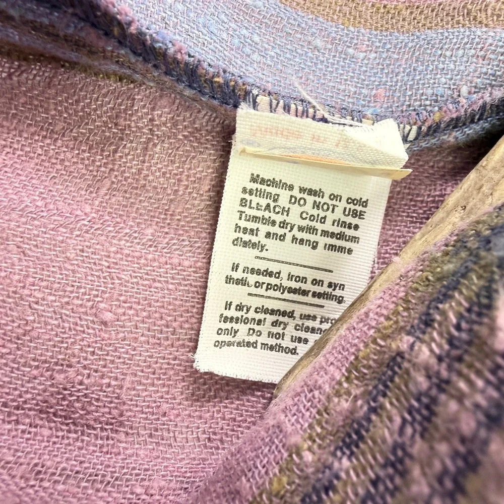 VTG Act III Plaid Light Jacket Medium Womens Multi Color Open Front Pockets USA - Picture 6 of 6